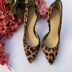 Wmn's Jessica Simpson Cheetah Print heel -7.5